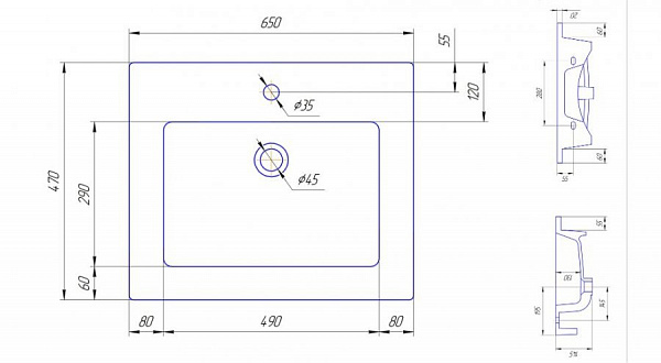 Тумба под раковину Corozo Лорена 65 лайн SD-00000319