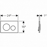 Клавиша смыва Geberit Sigma 20 115.882.KK.1 белый. золото