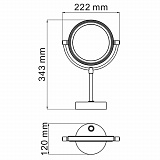 Зеркало с LED-подсветкой двухстороннее, стандартное и с 3-х кратным увеличением Wasserkraft K-1005