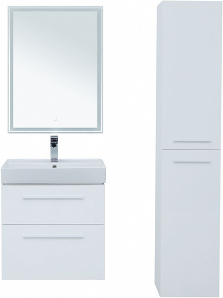 Тумба под раковину Aquanet Nova 60 белый (2 ящика) 00242279