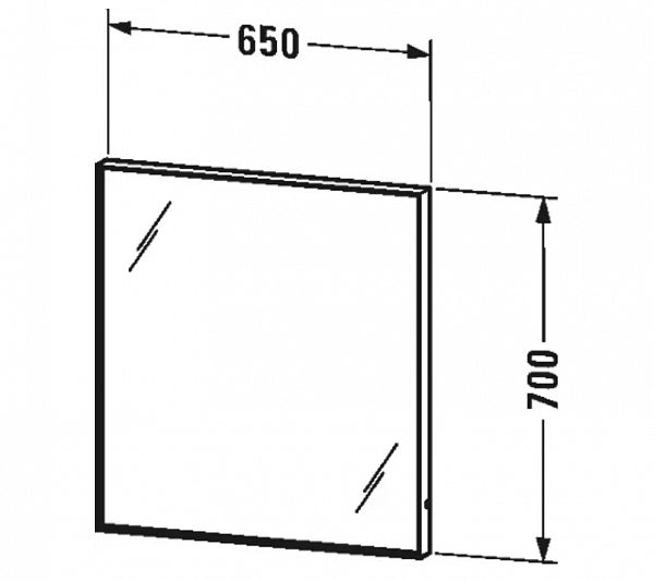 Зеркало Duravit L-Cube 65 LC738000000