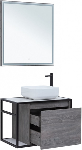 Тумба под раковину Aquanet Nova Lite Loft 75 R дуб рошелье 00261653