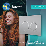 Кнопка смыва Titan Chrome Matt для инсталляции Hasvik (Хасвик), ABS пластик