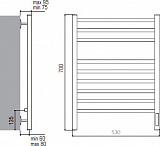 Полотенцесушитель электрический Terminus Ватикан 500x700