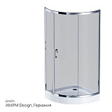 W83G-315-090CG Like Solo Slide Стекла для душ. ограждения 90x90, стекло тонированное, проф хром глян