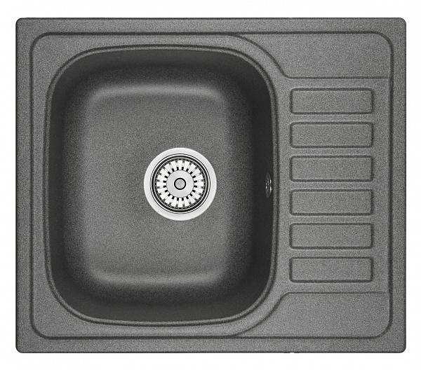 Мойка кухонная Granula квадратная кварц 5801, ГРАФИТ