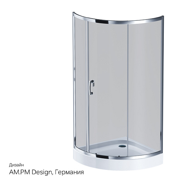 W83G-315-090CG Like Solo Slide Стекла для душ. ограждения 90x90, стекло тонированное, проф хром глян