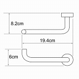 Держатель туалетной бумаги Wasserkraft Donau K-9496