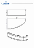 Панель для ванны Cersanit Joanna 160 универсальная A63362