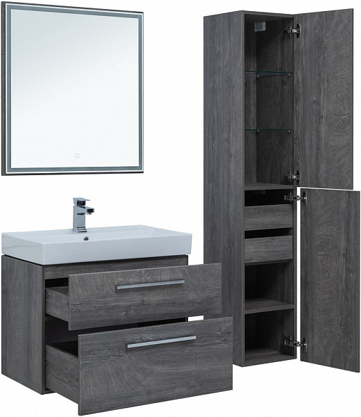 Тумба под раковину Aquanet Nova 75 дуб рошелье (2 ящика) 00242260