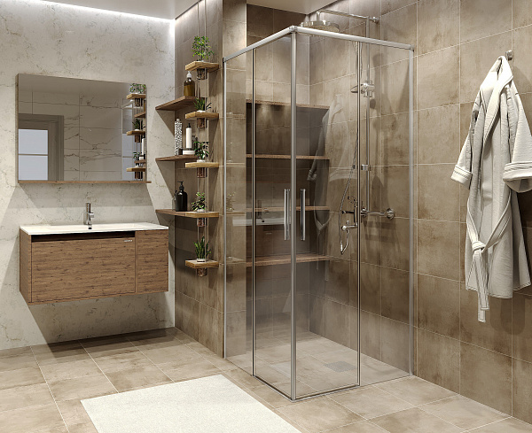 Душ.ограждение GR-8080 Fly (80*80*190) квадрат, двери раздвижные 1 место