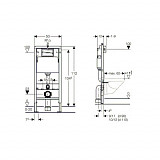 Инсталляция Geberit DUOFIX BASIC 111.170.00.1 для подвесного унитаза