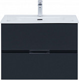 Тумба под раковину Aquanet Алвита New 70 2 ящика, антрацит 00303908