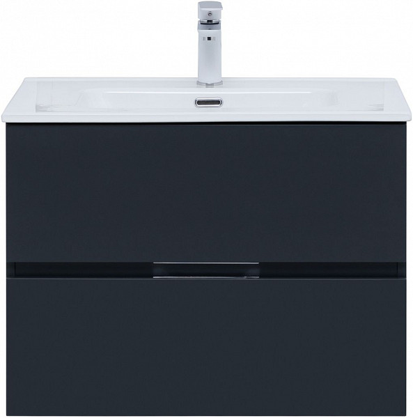 Тумба под раковину Aquanet Алвита New 70 2 ящика, антрацит 00303908