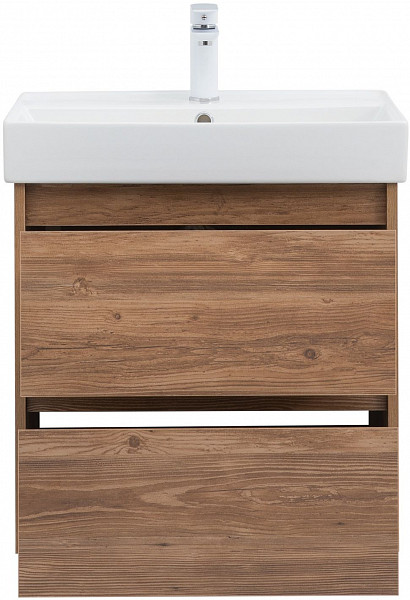 Тумба под раковину Aquanet Nova Lite 60 дуб шоколадный (2 ящика) 00287879
