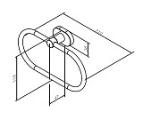 A7434400 Sense L, Кольцо для полотенец, хром