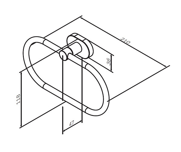 A7434400 Sense L, Кольцо для полотенец, хром