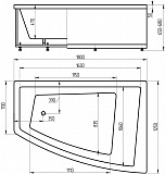 Акриловая ванна Aquatek  Оракул 180x125 ORK180-0000009