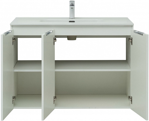 Тумба под раковину Aquanet Алвита New 100 3 дверцы, белый матовый 00277530