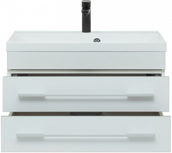 Тумба под раковину Aquanet Верона 75 белый (подвесная 2 ящика) 00176669