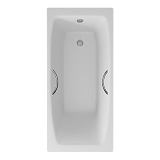 Ванна чугунная Delice Repos 1500х700 без ручек с антискользящим покрытием