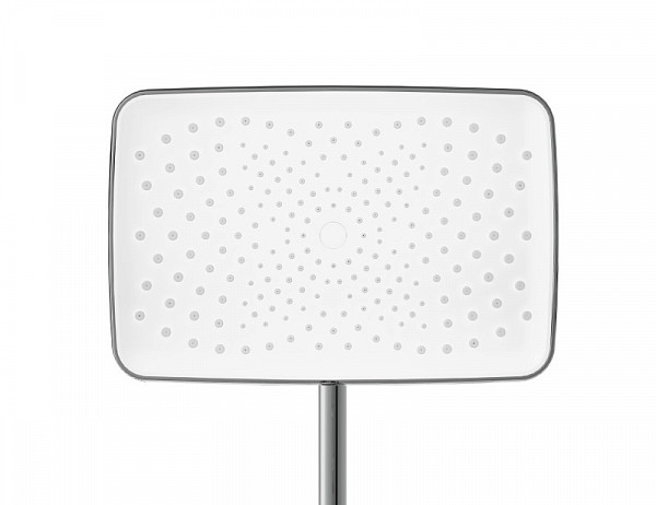 Душевая система VIVO (смеситель термостатический кнопочный) с изливом 3 режима шланг 150 PVC квадрат