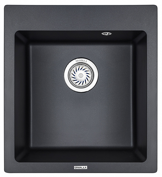 Мойка кухонная Granula квадратная кварц 4651, ШВАРЦ