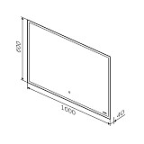 M71AMOX1001SA SPIRIT V2.0, Зеркало с LED-подсветкой и системой антизапотевания, ИК-сенсор, 100 см