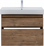 Тумба под раковину Aquanet Nova Lite 85 дуб рустикальный, 2 ящика 00249954