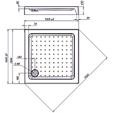 Поддон Nova Square 100*100 (квадратный)