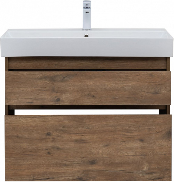 Тумба под раковину Aquanet Nova Lite 85 дуб рустикальный, 2 ящика 00249954