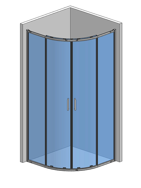 Душевой уголок AQUAme 800*800*1950мм., стекло 6мм, цвет профиля хром.