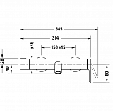 Смеситель Duravit C.1 C15230000010 для ванны с душем