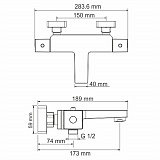 Термостатический смеситель для ванны АIme 1511 Thermo Wasserkraft