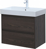 Тумба под раковину Aquanet Nova Lite 75 дуб черный (2 ящика) 00287895