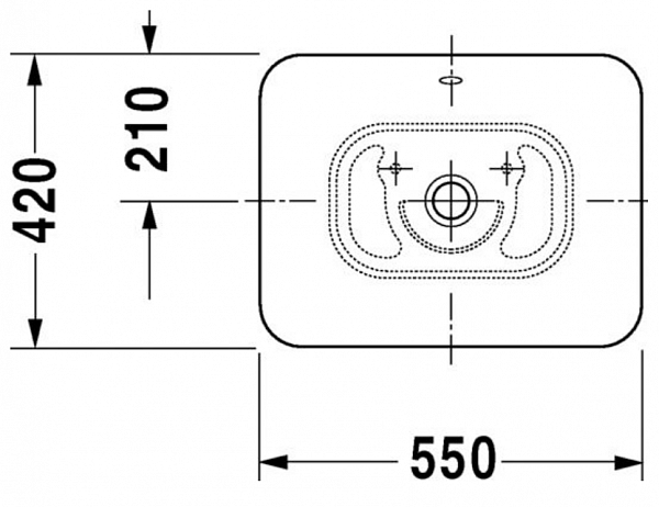 Раковина Duravit Bacino 0334520000