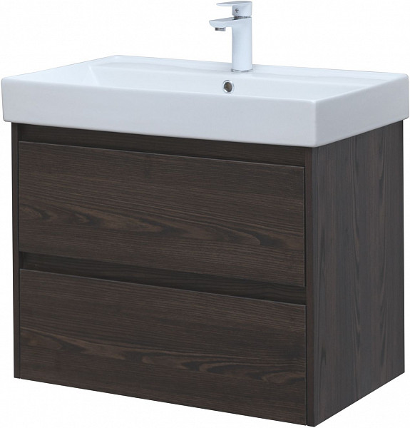 Тумба под раковину Aquanet Nova Lite 75 дуб черный (2 ящика) 00287895
