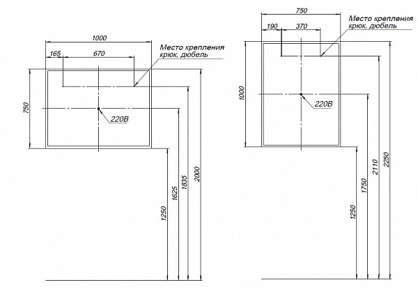 Зеркало Aquanet Оптима 100 белый матовый 00288967