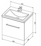 Тумба под раковину Aquanet Порто 60 белый 00195730