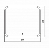 Зеркало COMFORT (800*680) с сенсорным выключателем