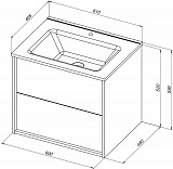 Тумба под раковину Aquanet Lino 60 (Flat) дуб веллингтон 00287541
