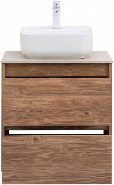Тумба под раковину Aquanet Nova Lite 60 дуб шоколадный (2 ящика) 00287879