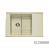 Мойка для кухни Aquaton Делия 78 прямоугольная с крылом жемчуг 1A715132DE240