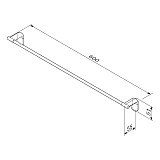 A84346422 X-Joy Вешалка для полотенец, 60 см