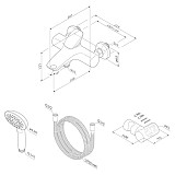 F70A15000 Spirit V2.0, смеситель д/ванны/душа, душ.набор, хром, шт.