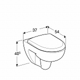 Унитаз с инсталляцией Geberit Renova 500.124.TC.R с горизонтальным выпуском