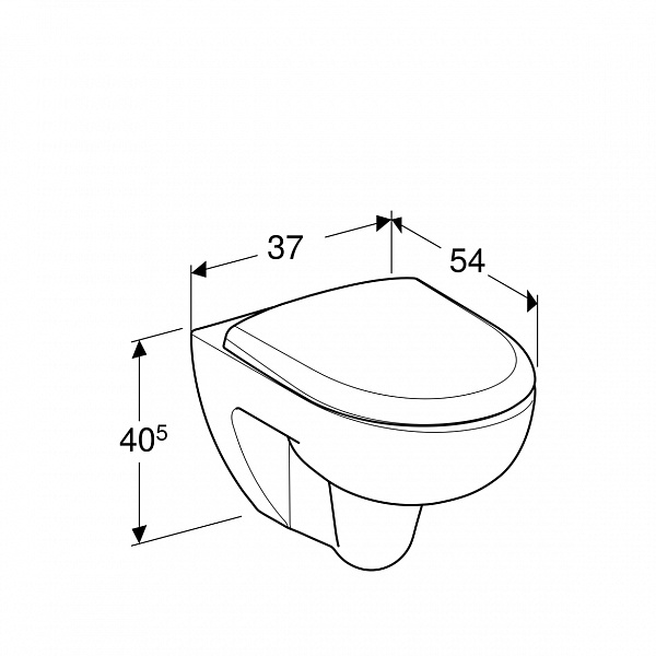 Унитаз с инсталляцией Geberit Renova 500.124.TC.R с горизонтальным выпуском