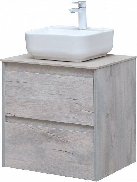Тумба под раковину Aquanet Nova Lite 60 дуб белый (2 ящика) 00287874