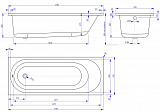 Акриловая ванна Vagnerplast Kasandra 175x70 VPBA175KAS2X-04