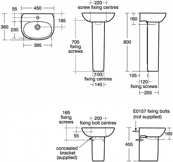 Раковина Ideal Standard Tesi 60 см T352001